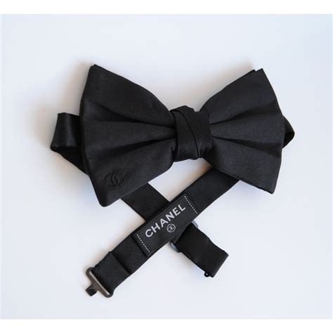 mens chanel ties|Chanel bow tie for hair.